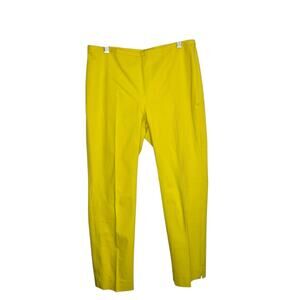 J. McLaughlin Margot Pants Ankle Flash Yellow Bright Summer Side Zip Women 6